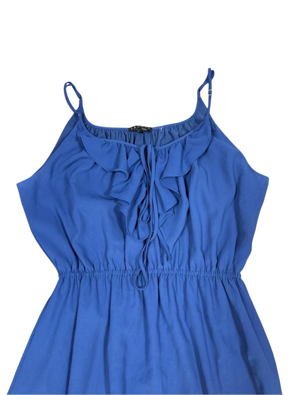 Theory Blue Ruffle Maxi Dress - Picture 4 of 9